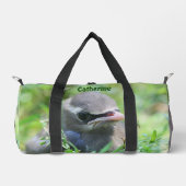 シダーの羽ばたきパーソナライズされた鳥 ダッフルバッグ (正面)