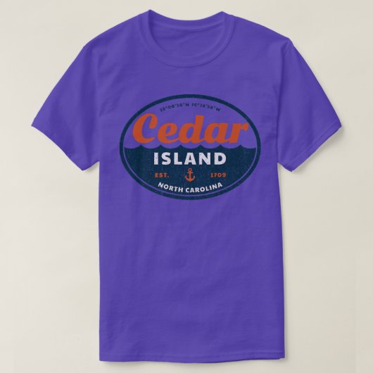 シダーアイランドNC夏期休暇 Tシャツ (デザイン正面)