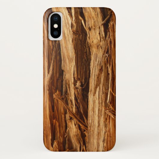 シダーウッドの質感と樹皮のデザイン Case-Mate iPhoneケース (裏面)
