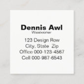 シダーウッドノットクローズアップ写真 スクエア名刺 (裏面)