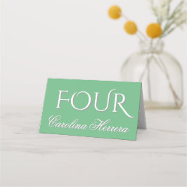 シダーグリーン エレガントスクリプト ゲストネームナンバー プレイスカード