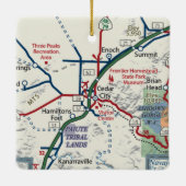 シダーシティユタの地図 セラミックオーナメント (裏面)