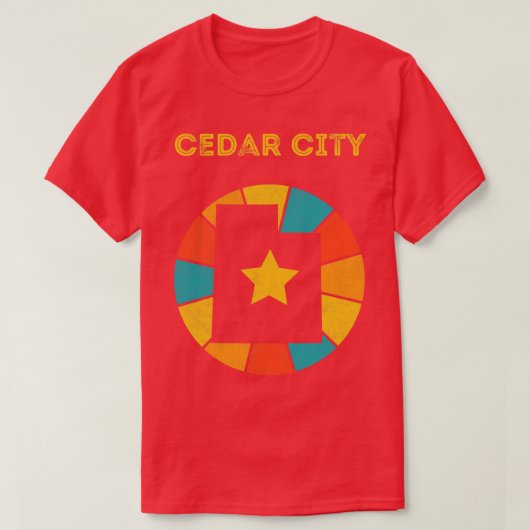 シダーシティユタヴィンテージ動揺して土産1 Tシャツ (デザイン正面)