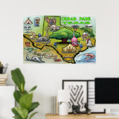 シダーパークテキサス州の地図ポスター ポスター (ホームオフィス)