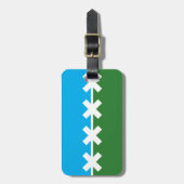 シダーパーク国旗、テキサス州 ラゲッジタグ (正面縦)
