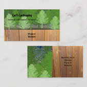 シダーフェンス付き樹木造園デザイン 名刺 (正面/裏面)