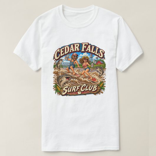 シダーフォールズサーフクラブ Tシャツ (デザイン正面)