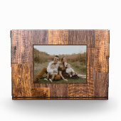 シダープランクス |素朴な木目パターン フォトブロック (正面)