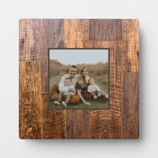 シダープランクス |素朴な木目パターン フォトプラーク (正面)