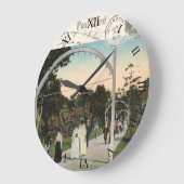 シダーポイントオハイオポストカード時計- 1910 ラージ壁時計 (傾斜)