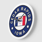 シダーラピッズアイオワ ラージ壁時計 (傾斜)