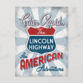 シダーラピッズリンカーンハイウェイヴィンテージアメリカアイオワ ポストカード