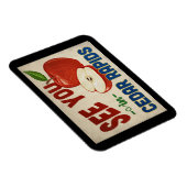 シダーラピッドアイオワアップル – ヴィンテージトラベル マグネット (右側)