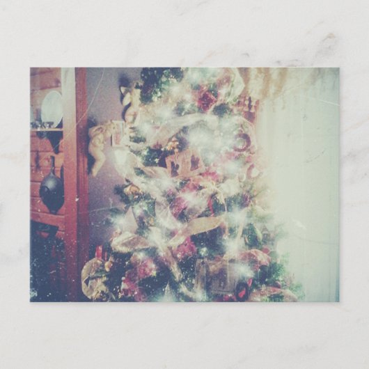 シダーログキャビン葉書の中のクリスマス ポストカード (正面)