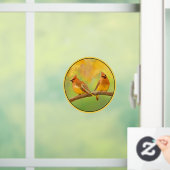 シダーワウ絵を描イングのカワイイオリジナル野鳥A ウィンドウサイン (ホーム)