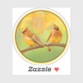 シダーワウ絵を描イングのカワイイオリジナル野鳥A シール (シート)