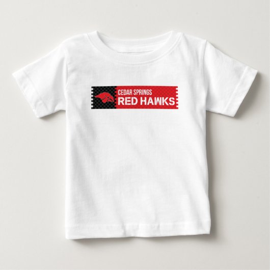 シダー春レッドホークス ベビーTシャツ (正面)