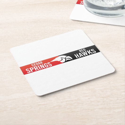シダー春レッドホークス#3 スクエアペーパーコースター (アングル)