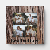 シダー素朴バーク自然ツリーアウトドア愛好家 フォトプラーク (正面)