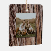 シダー素朴バーク自然木アウトドア模様 セラミックオーナメント (右)