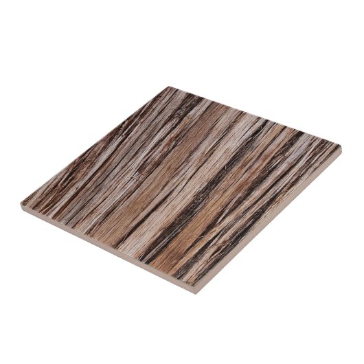 シダー素朴バーク自然木アウトドア模様 タイル (側面)