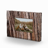 シダー素朴バーク自然木アウトドア模様 フォトブロック (右)