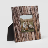 シダー素朴バーク自然木アウトドア模様 フォトプラーク (正面)