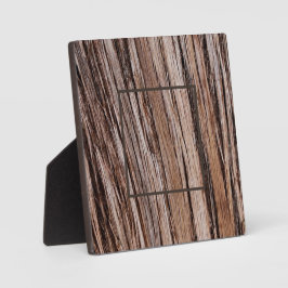 シダー素朴バーク自然木アウトドア模様 フォトプラーク