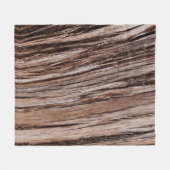 シダー素朴バーク自然木アウトドア模様 フリースブランケット (正面(横))