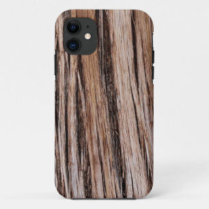 シダー素朴バーク自然木アウトドア模様 iPhone 11 ケース