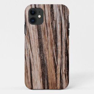 シダー素朴バーク自然木アウトドア模様 iPhone 11 ケース