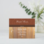 シダー素朴フェンスブライダルシャワー招待 招待状 (スタンド正面)