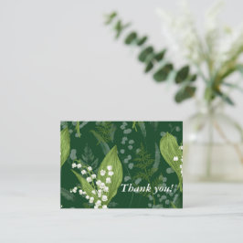 シダ付きのワルワリア || ダークグリーンカスタム ノートカード