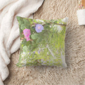 シダ及び朝顔の枕 クッション (ブランケット)