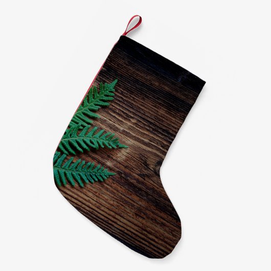 シダ植物の木の小さなシダグランジ スモールクリスマスストッキング (正面 (吊り時))