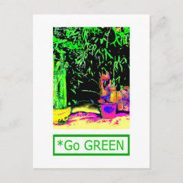 シダ植物 GO GREEN1a jGibney ザ・ミュージアム Zazzle ポストカード