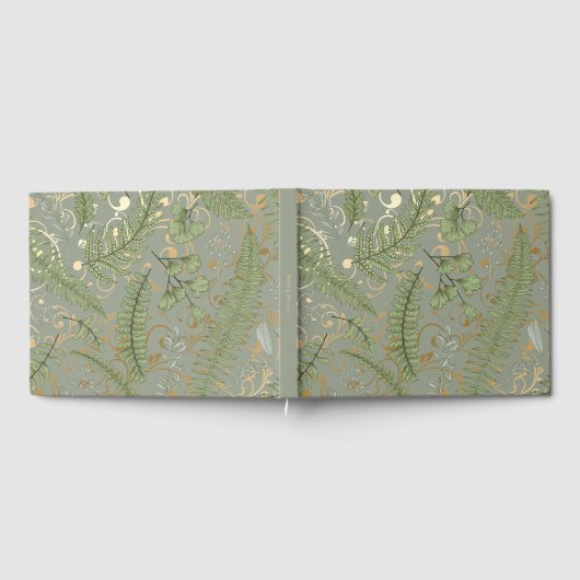 シダ花柄 ゲストブック (全面)