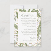 シダ花柄 サンキューカード (正面)