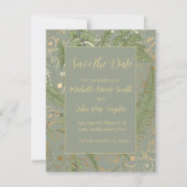 シダ花柄 セーブザデート (正面)