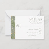 シダ花柄 ノートカード (正面)