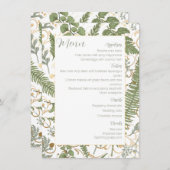 シダ花柄 メニュー (正面/裏面)