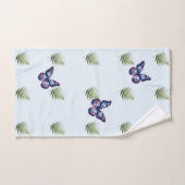 シダ葉と蝶 ハンドタオル (ハンドタオル)