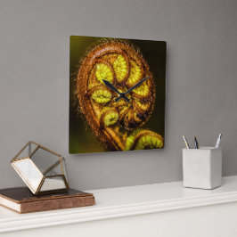 シダ葉 スクエア壁時計