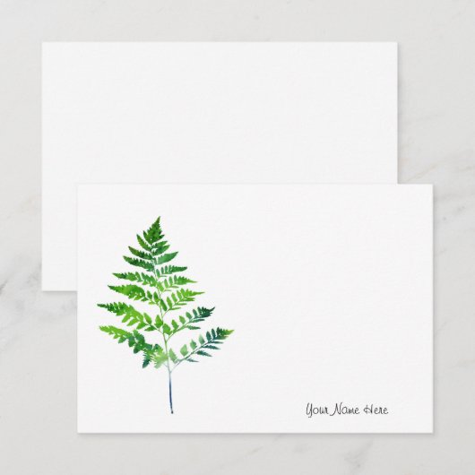 シダ葉 ノートカード (正面/裏面)