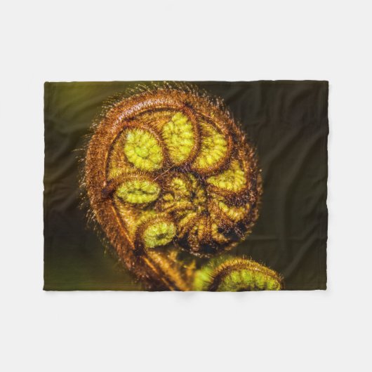 シダ葉 フリースブランケット (正面(横))