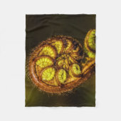 シダ葉 フリースブランケット (正面)