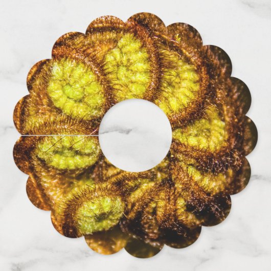 シダ葉 ワイングラスタグ (正面)