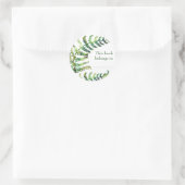 シダ蔵書票シール ラウンドシール (バッグ)