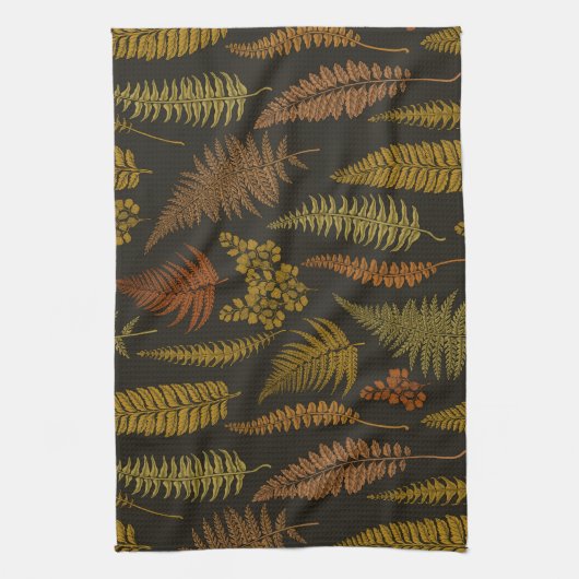 シダ3 キッチンタオル (縦)