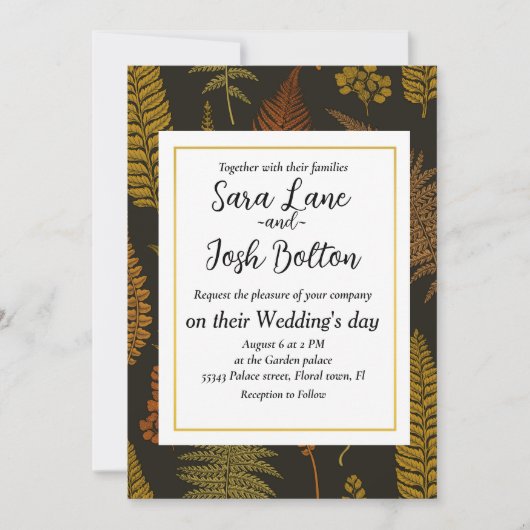 シダ3 招待状 (正面)